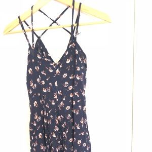 Navy dress with flowers